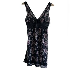 Victoria's Secret Purple and Black Chemise with Lace Trim Sz. M NWT!